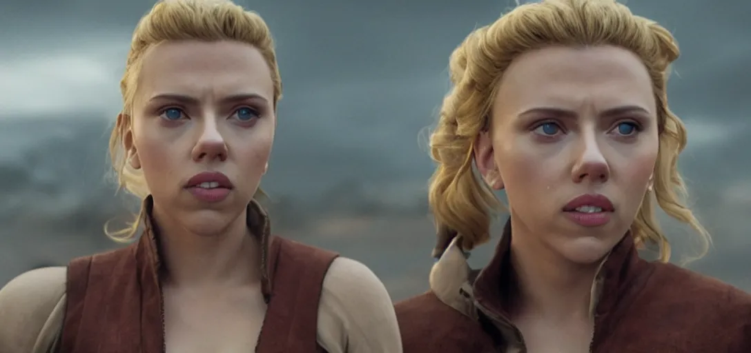 Image similar to still of scarlett johansson in star wars