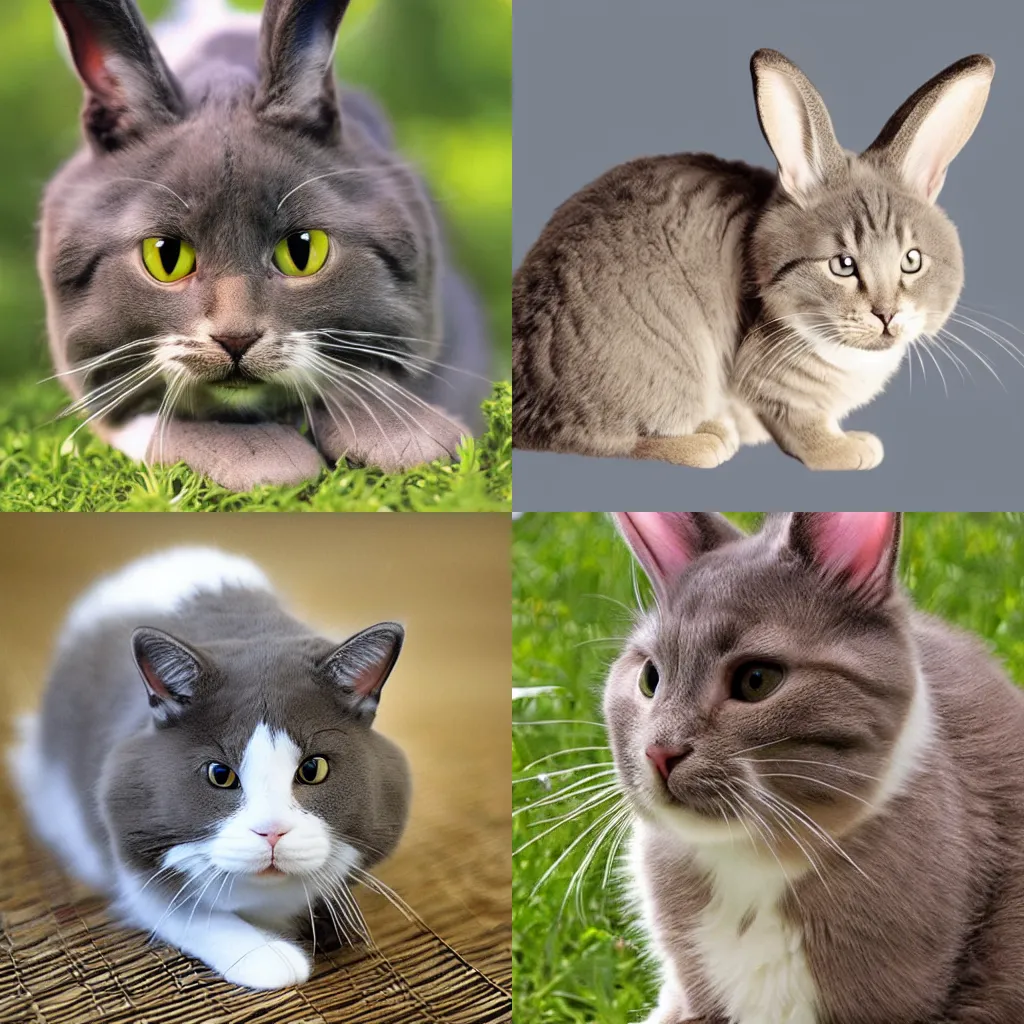 Image similar to cat bunny