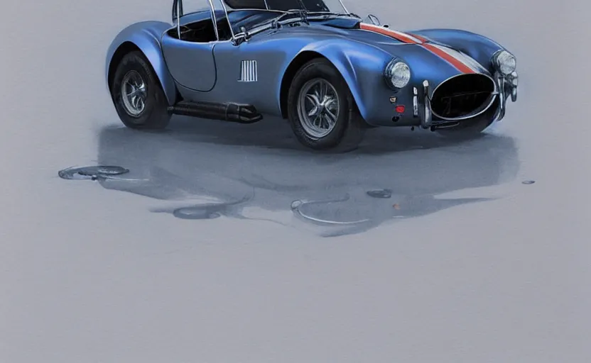 Prompt: ac cobra, soft grey and blue natural light, intricate, digital painting, artstation, concept art, smooth, sharp focus, illustration, art by greg rutkowski and luis rollo and uang guangjian and gil elvgren, symmetry!