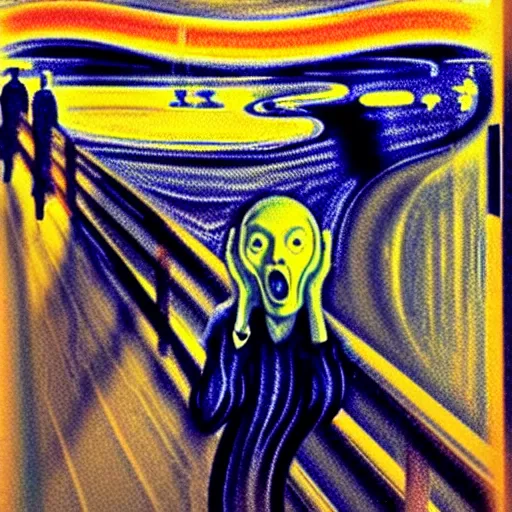 Image similar to the scream 3 d render