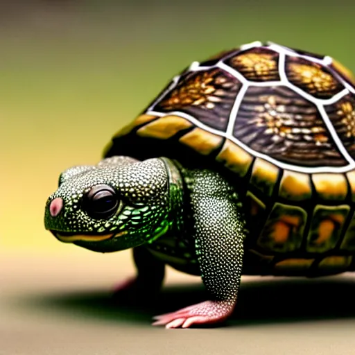 Image similar to , a mouse turning into a turtle, ultra realistic, intricate details, highly detailed, photorealistic, octane render, 8 k, unreal engine.