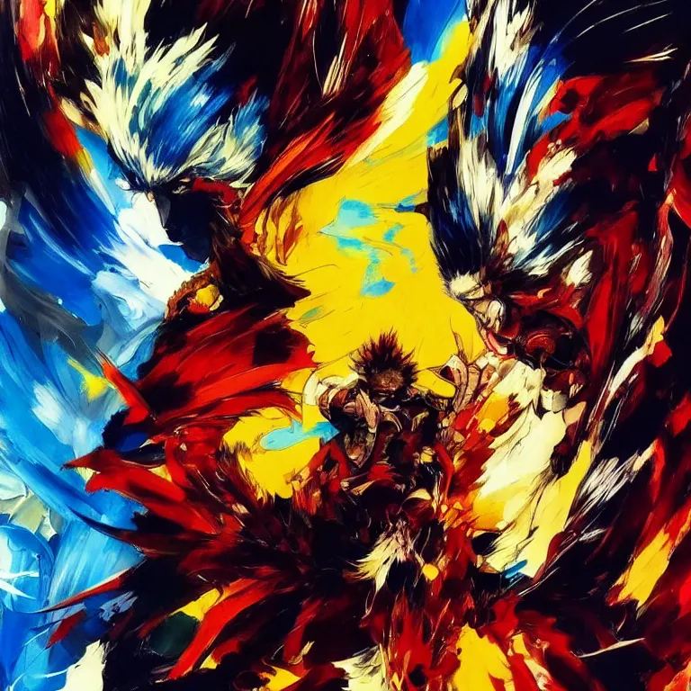 cosmic garou, beautiful collaborative painting by greg