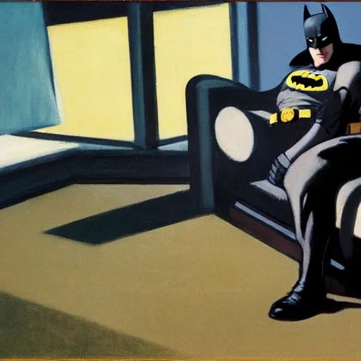 Image similar to Batman by Edward hopper