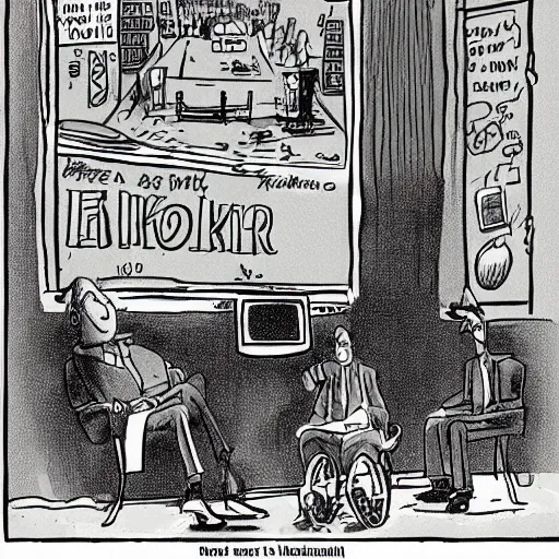 Image similar to the funniest New Yorker cartoon