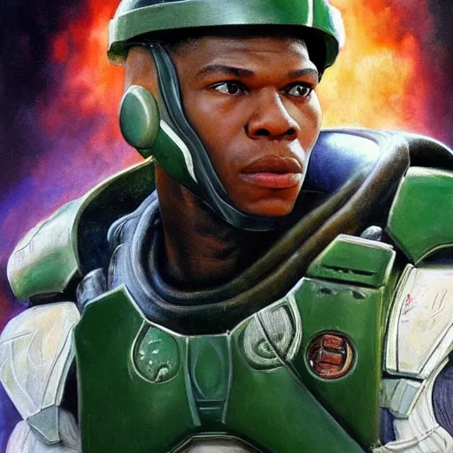 Prompt: ultra realistic portrait painting of giannis antetokounmpo as master chief, art by frank frazetta, 4 k, ultra realistic, highly detailed, epic lighting