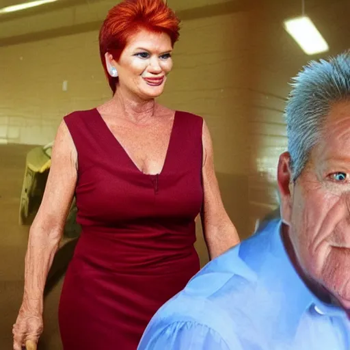 Image similar to Pauline Hanson is secretly a lizard people