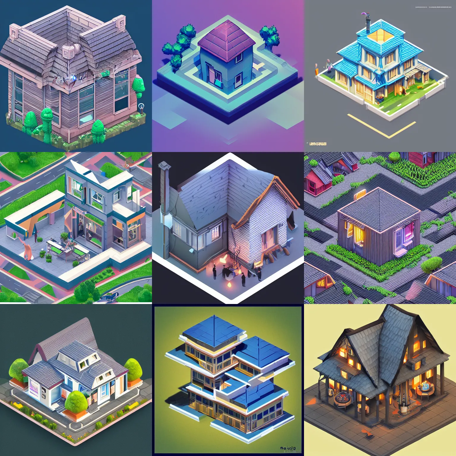 Prompt: isometric webdesign icon for french roof house, 3d render, by Artgerm, tooth wu, dan mumford, beeple, wlop, rossdraws, James Jean, Andrei Riabovitchev, Marc Simonetti, yoshitaka Amano, Artstation