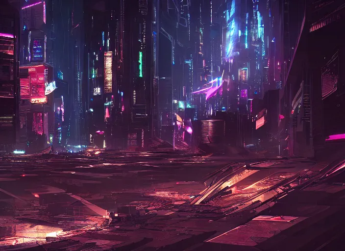 Image similar to meteorite hitting a cyberpunk city at night by wlop, key visual, high detail, digital art