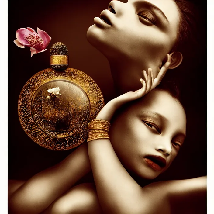 Image similar to fragrance advertising campaign by gregory colbert, highly detailed