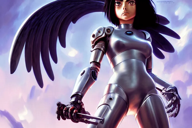 Prompt: film photograph of battle angel alita in real life, dynamic lighting, passionate, magazine cover art, cinematic, highly detailed, wide angle, artstation, sharp focus, art by artgerm and greg rutkowski