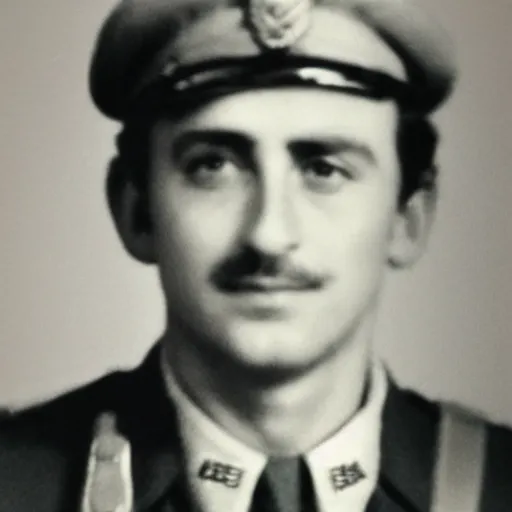 Image similar to Richard Hammond as a officer during WW2, grainy monochrome photo