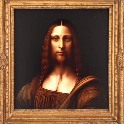 Image similar to Oil painting portrait of a Among Us by leonardo da vinci