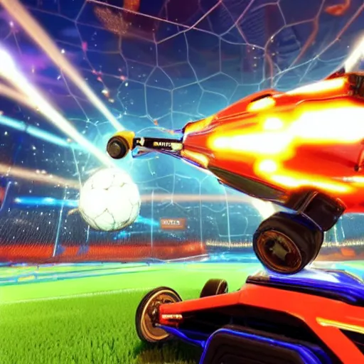 Image similar to stephen hawking in rocket league