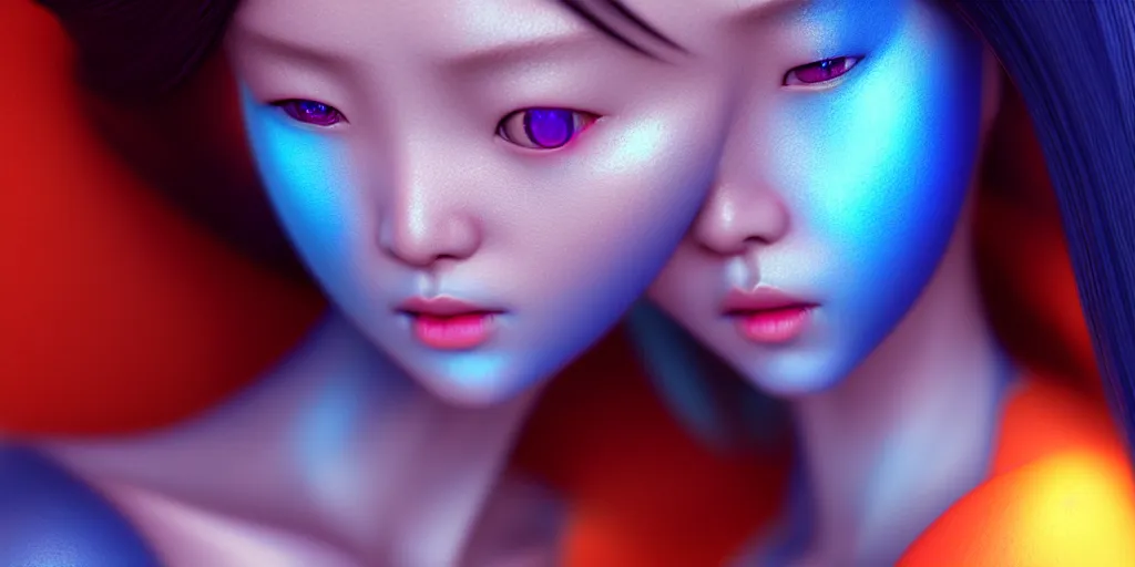 Prompt: ( ( ( ( ( hyperrealist distant portrait of an empress girl on a blue planet where it rains colors. ) ) ) ) ) by bayard wu, fantasy, photorealistic, octane render, unreal engine, dynamic lighting, trending on artstation, poster, volumetric lighting, very detailed faces, 4 k, award winning