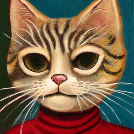 Image similar to portrait of a puppet cat