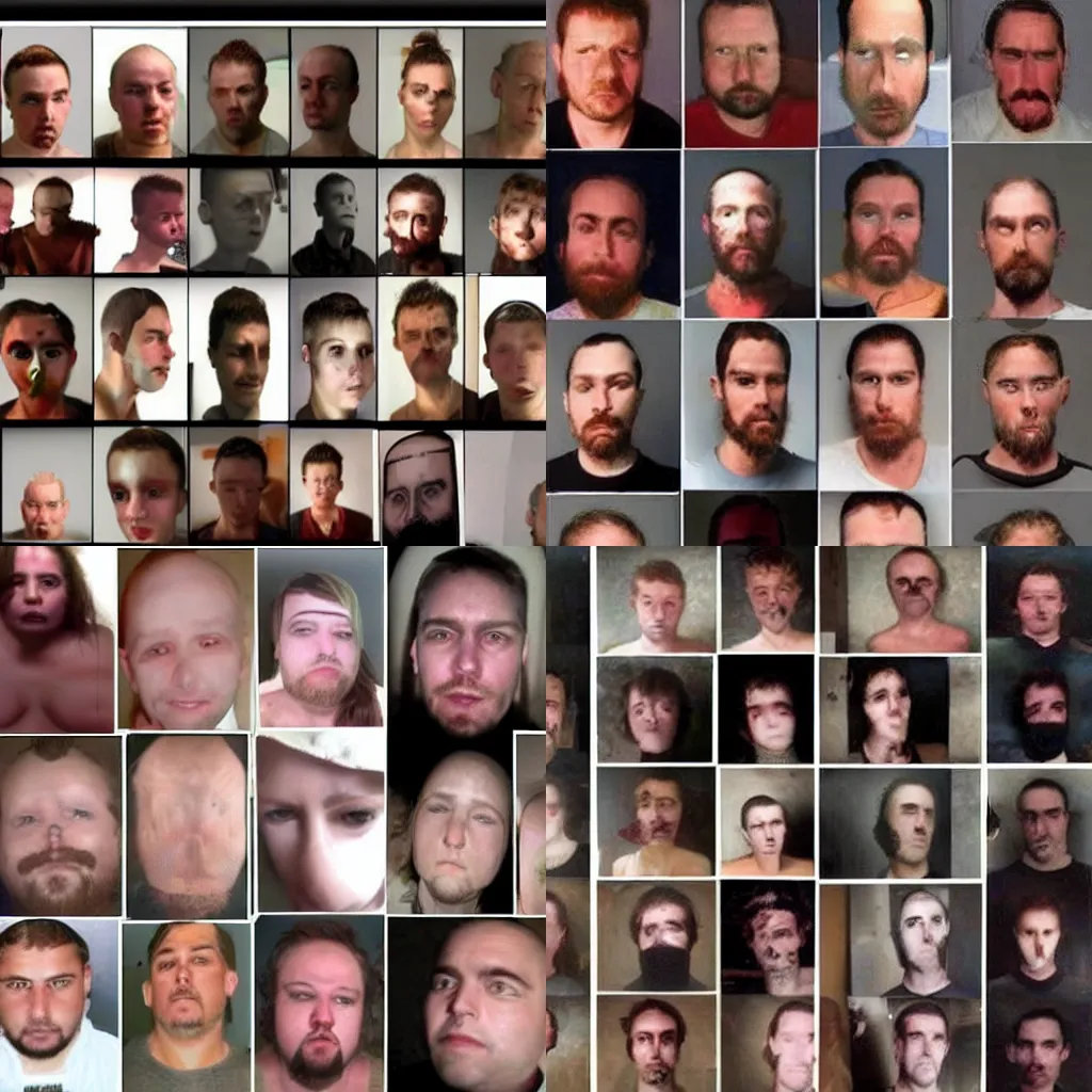 Prompt: photo collage from dark web sourced anonymous images, very detailed, defined faces, no nudity