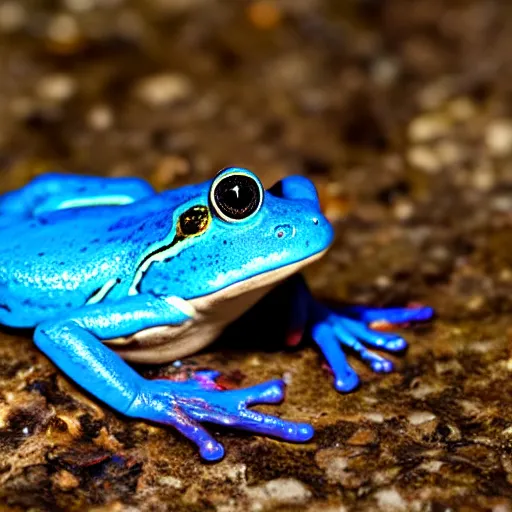 Image similar to a blue frog