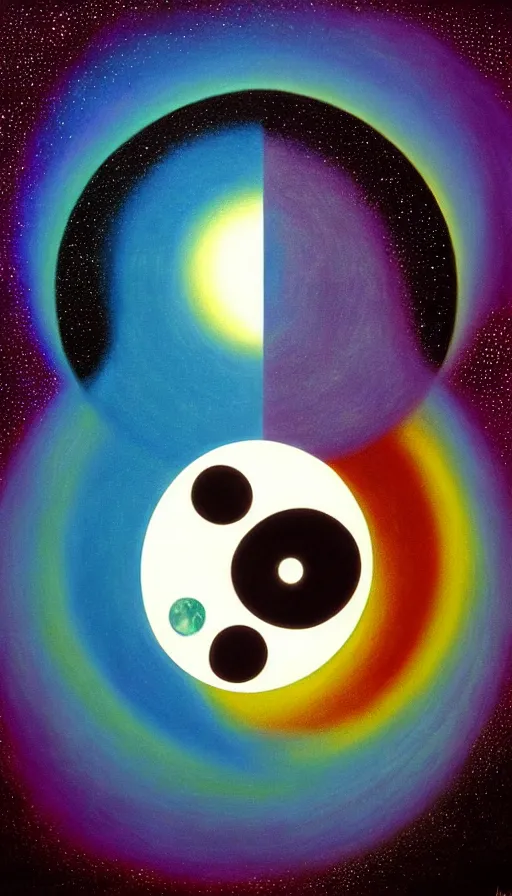 Image similar to Abstract representation of ying Yang concept, by David A. Hardy