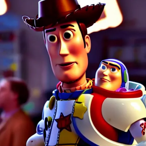 Image similar to keanu reeves in toy story 4 k quality super realistic