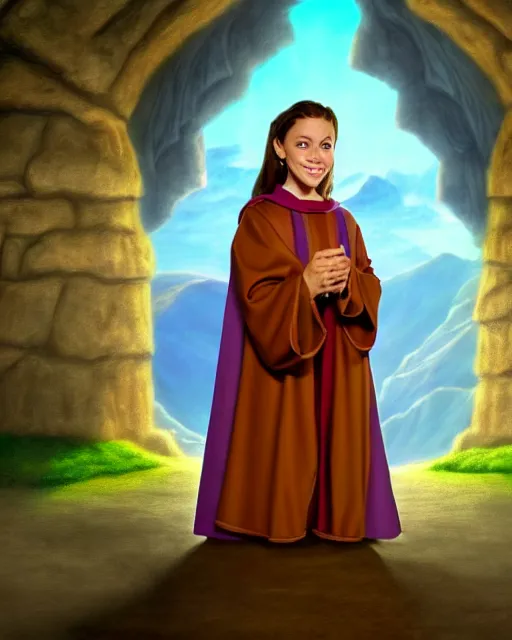 Image similar to charming young alyssa milano as an inca priest, by don bluth, fantasy environment, highly detailed, dynamic shadows, 4 k, wallpaper - 1 0 2 4