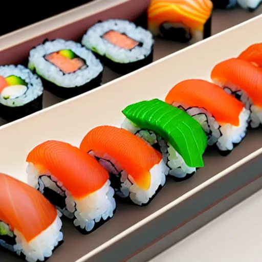 Image similar to a computer made of sushi