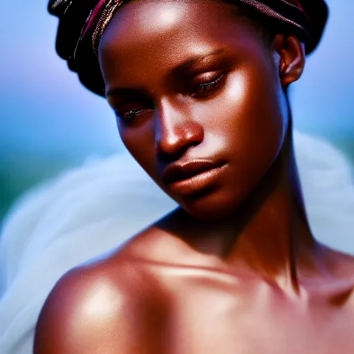 Prompt: photographic portrait of a stunningly beautiful malian renaissance female in soft dreamy light at sunset, contemporary fashion shoot, by edward robert hughes, annie leibovitz and steve mccurry, david lazar, jimmy nelsson, breathtaking, 8 k resolution, extremely detailed, beautiful, establishing shot, artistic, hyperrealistic, beautiful face, octane render