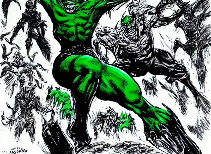 Image similar to green goblin illustration by mike ploog