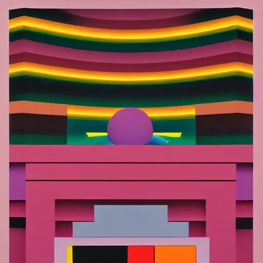 Prompt: abstract geometric sculpture by shusei nagaoka, kaws, david rudnick, oil on canvas, bauhaus, surrealism, neoclassicism, simple, renaissance, hyper realistic, pastell colours, vapor wave, cell shaded, 8 k - h 7 0 4