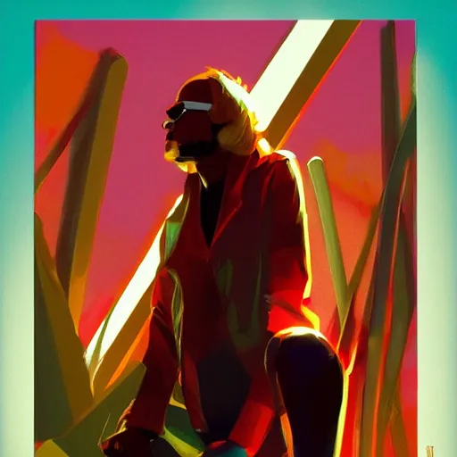 Image similar to Bright, colorful, realistic disco elysium single individual dramatic backlighting, kodachrome, high contrast, highly detailed, sharp focus, digital painting, concept art, illustration, trending on artstation, comic book by Alex Ross cover art