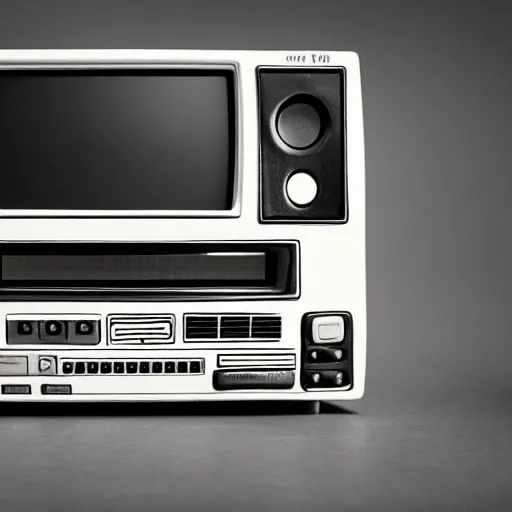 Prompt: a professional studio photograph of a 90s television and VHS combo playing a video (((((((((((((((of clouds))))))))))))))), key light, 50mm, shallow depth of field, no artefacts