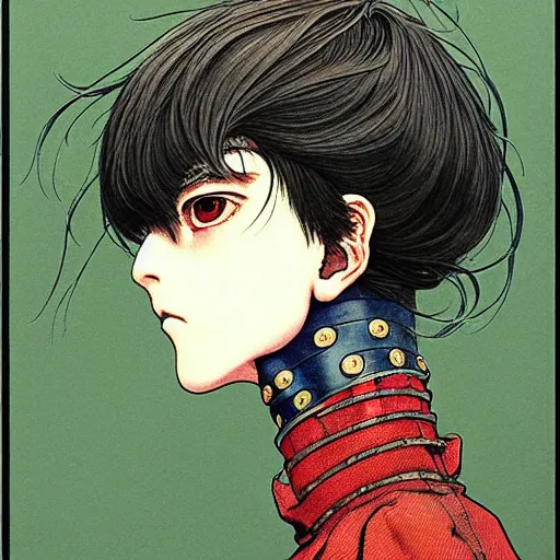 Image similar to prompt : portrait of knight painted in miyazaki color style drawn by katsuhiro otomo and takato yamamoto, inspired by fables, china doll face, smooth face feature, intricate oil painting, high detail, sharp high detail, manga and anime 2 0 0 0