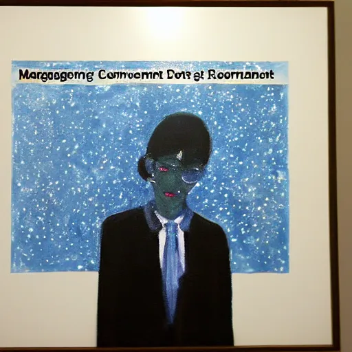 Prompt: management consultant, painting, dots