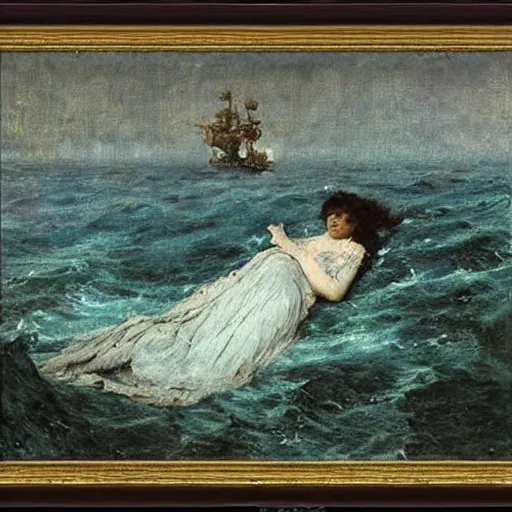 Image similar to deep sea by alfred stevens