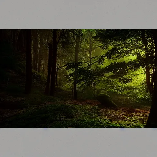 Image similar to forest, 8 k, octane render, volumetric lighting