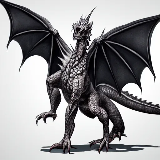 Prompt: a realistic dragon concept art