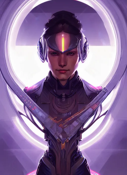 Prompt: symmetry!! portrait of a female character with a sword and armor, sci - fi, tech wear, glowing lights!! intricate, elegant, highly detailed, digital painting, artstation, concept art, smooth, sharp focus, illustration, art by artgerm and greg rutkowski and alphonse mucha