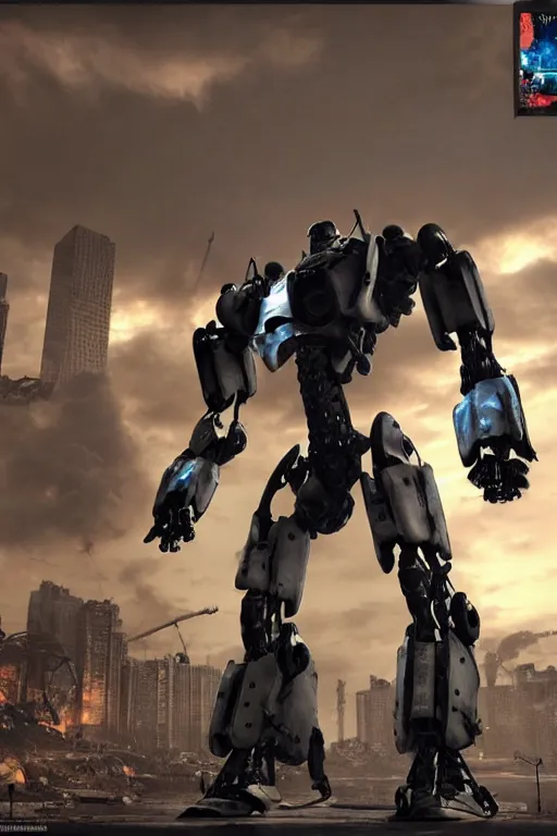 Image similar to a furture ai boxing humanoid mecha in ruin city, victory, punk style, by war robots, real steel ( 2 0 1 1 ), westworld and eve venture and pacific rim and machine warrior 5, cryengine, frostbite 3 engine, camouflage scheme, sharp focus, 8 k realistic, high definition, insanely detailed, sunny, ray tracing, realistic shaded,