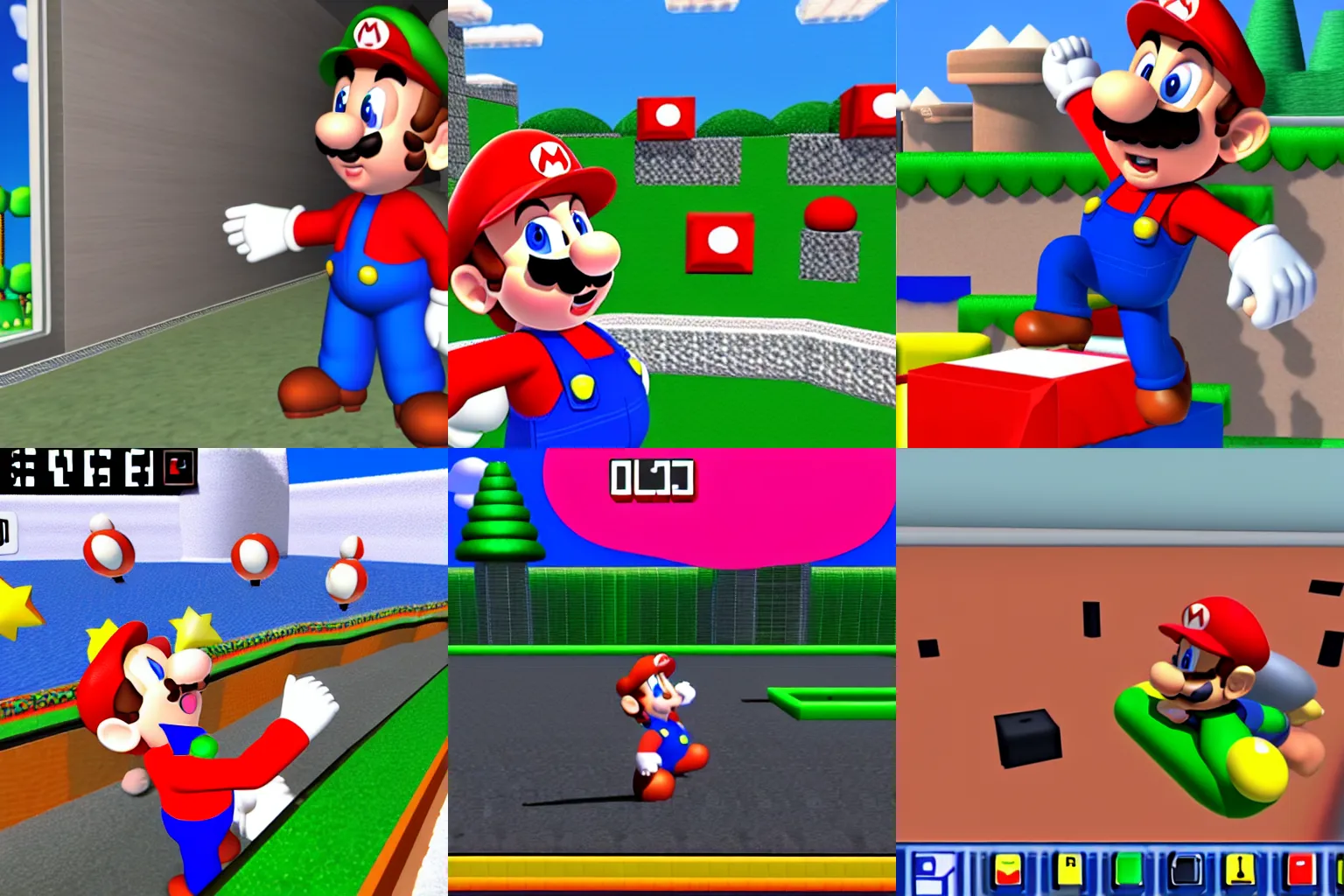 Prompt: Screenshot of Mark Zuckerberg in Super Mario 64