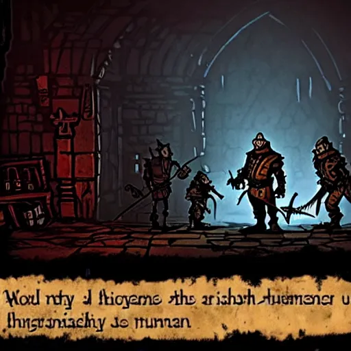 Image similar to shrek in darkest dungeon, screenshot from the game, highly detailed, dark atmosphere, concept art