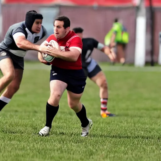 Image similar to photo of brett goldstein playing rugby for the english team