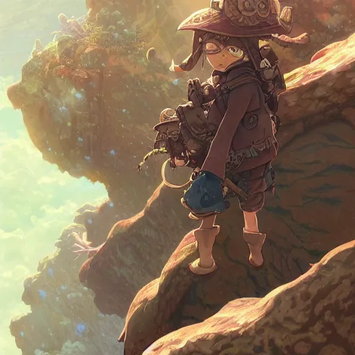 a detailed portrait of a made in abyss character with