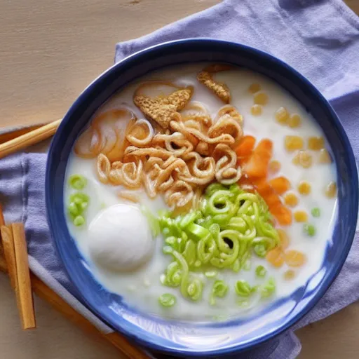 Prompt: yogurt cereal ramen