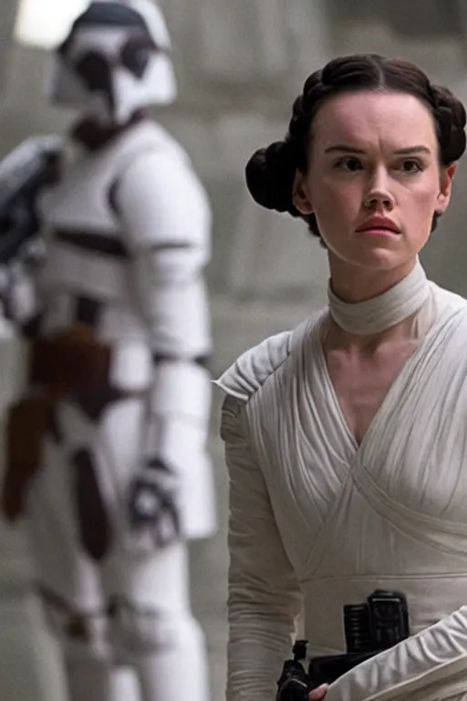 Image similar to daisy ridley as princess leia