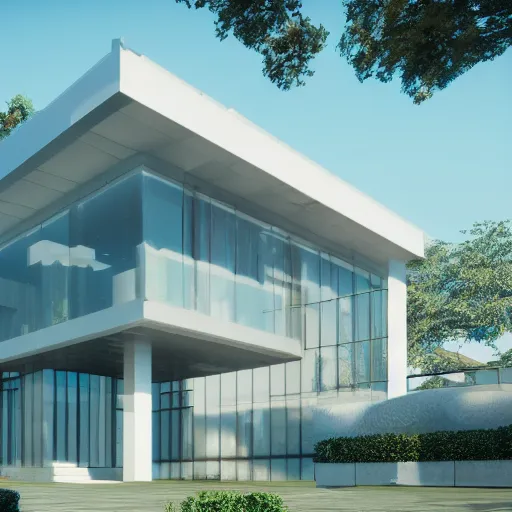 Image similar to still photo of an architecture accurate modern mansion, highly detailed, photorealistic portrait, bright studio setting, studio lighting, crisp quality and light reflections, unreal engine 5 quality render