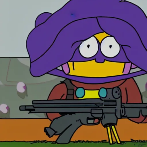 Prompt: ralph wiggum shooting a sniper rifle, ultra realistic