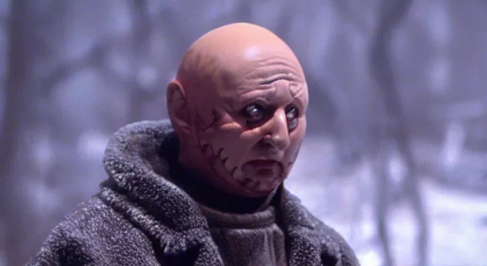 Prompt: a still of donald pleasence in freddy vs. jason ( 2 0 0 3 ), 4 k, hi - res