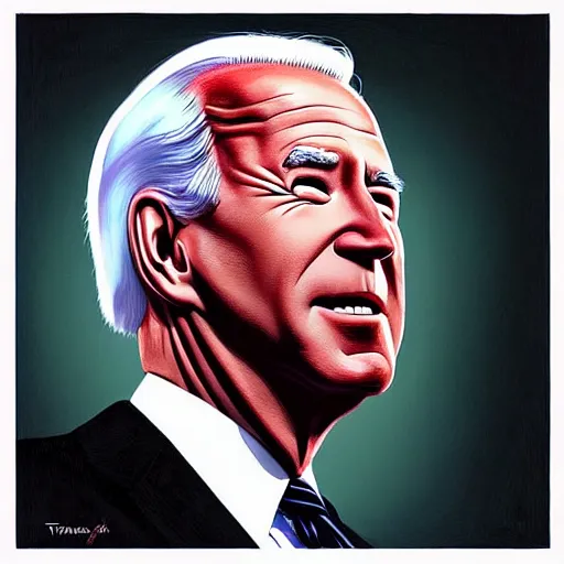 Image similar to lofi portait of joe biden, Pixar style, by Tristan Eaton Stanley Artgerm and Tom Bagshaw.