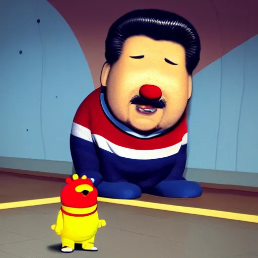 Image similar to little mr xi jinping farting by roger hargreaves and jim henson. rust, octane render, unreal engine