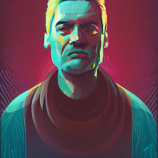 Image similar to A portrait of a character by Petros Afshar