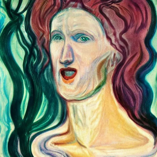 Image similar to Medusa by Edvard Munch